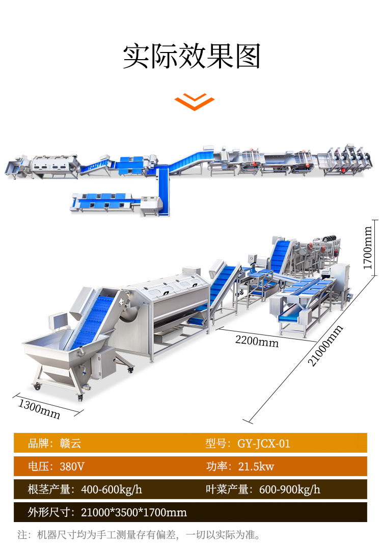 雙用凈菜生產(chǎn)線實(shí)際效果圖和參數(shù)