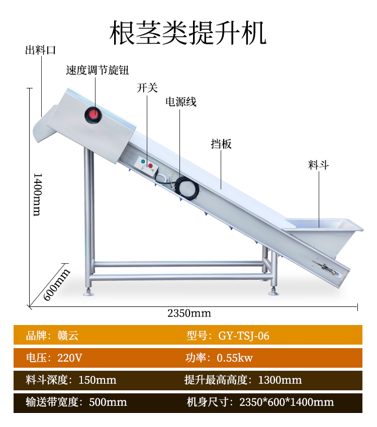 根莖類提升機(jī)圖片參數(shù)